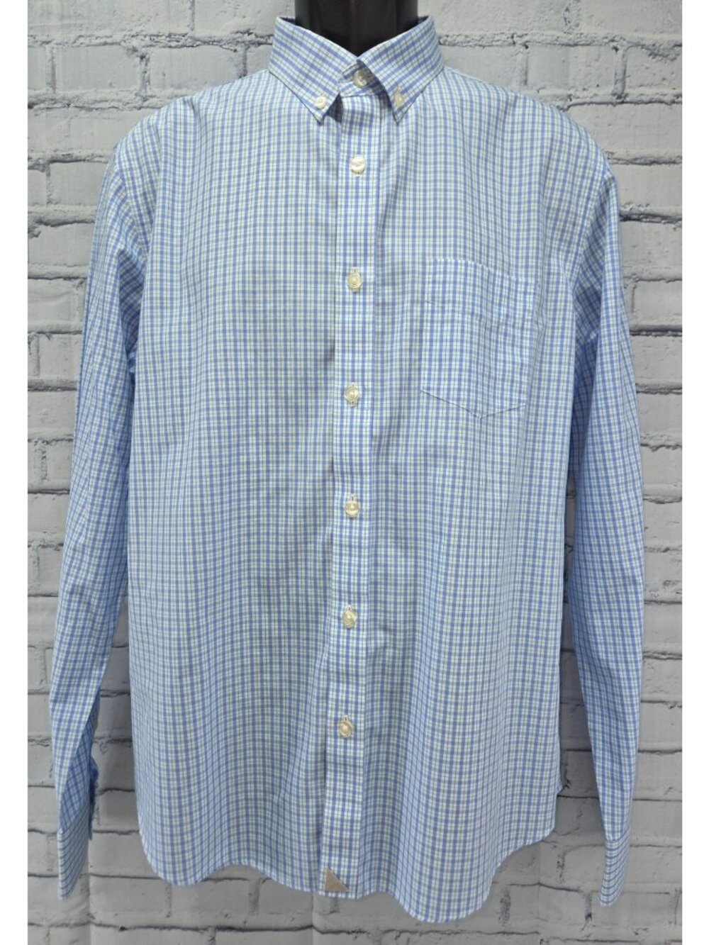 Untuckit Slim Fit Wrinkle-Free Blue Button-Down Shirt Large